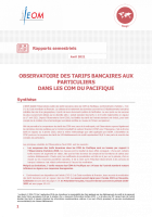 Observatoire des tarifs bancaires aux particuliers dans les COM du Pacifique - Avril 2021