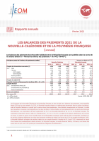 Les balances des paiements 2021 de la Nouvelle-Calédonie et de la Polynésie française