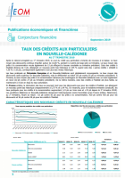 Taux des crédits aux particuliers 2e trimestre 2019