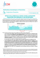 IMPACT DE LA CRISE DE LA COVID-19 SUR LA SITUATION FINANCIÈRE DES MÉNAGES ET DES ENTREPRISES à fin juin 2021