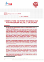 Observatoire des tarifs bancaires aux particuliers en Nouvelle-Calédonie - juillet 2019